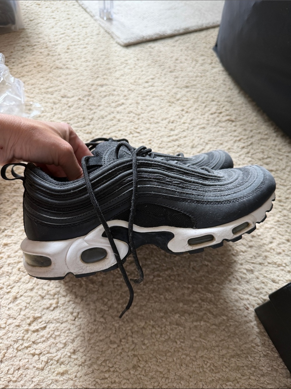 Black AirMax 97s size 7 men size 9 women